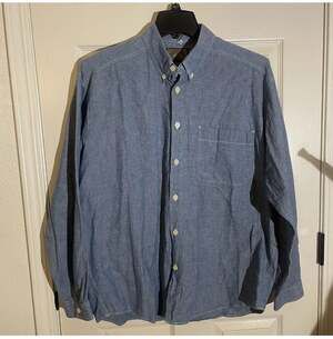 Armani Jeans Men's Blue Denim Button Down Shirt